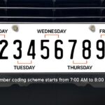 Philippines number coding days and license plate digits