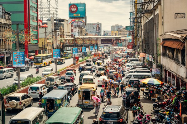 Mapa obszarów Metro Manila, gdzie obowiązuje kodowanie samochodowe na Filipinach