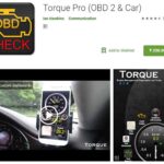 Torque Pro dashboard displaying real-time car data