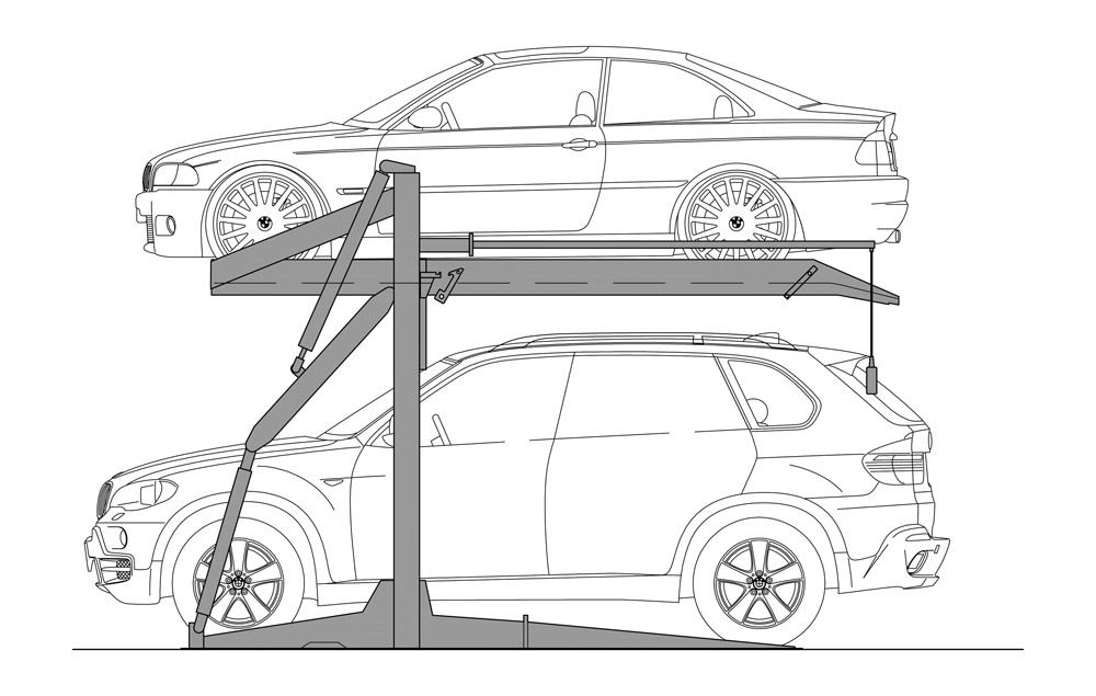 Automated Parking System Side Elevation